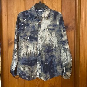 Unbranded Stylish Design Button-Down Shirt Size M